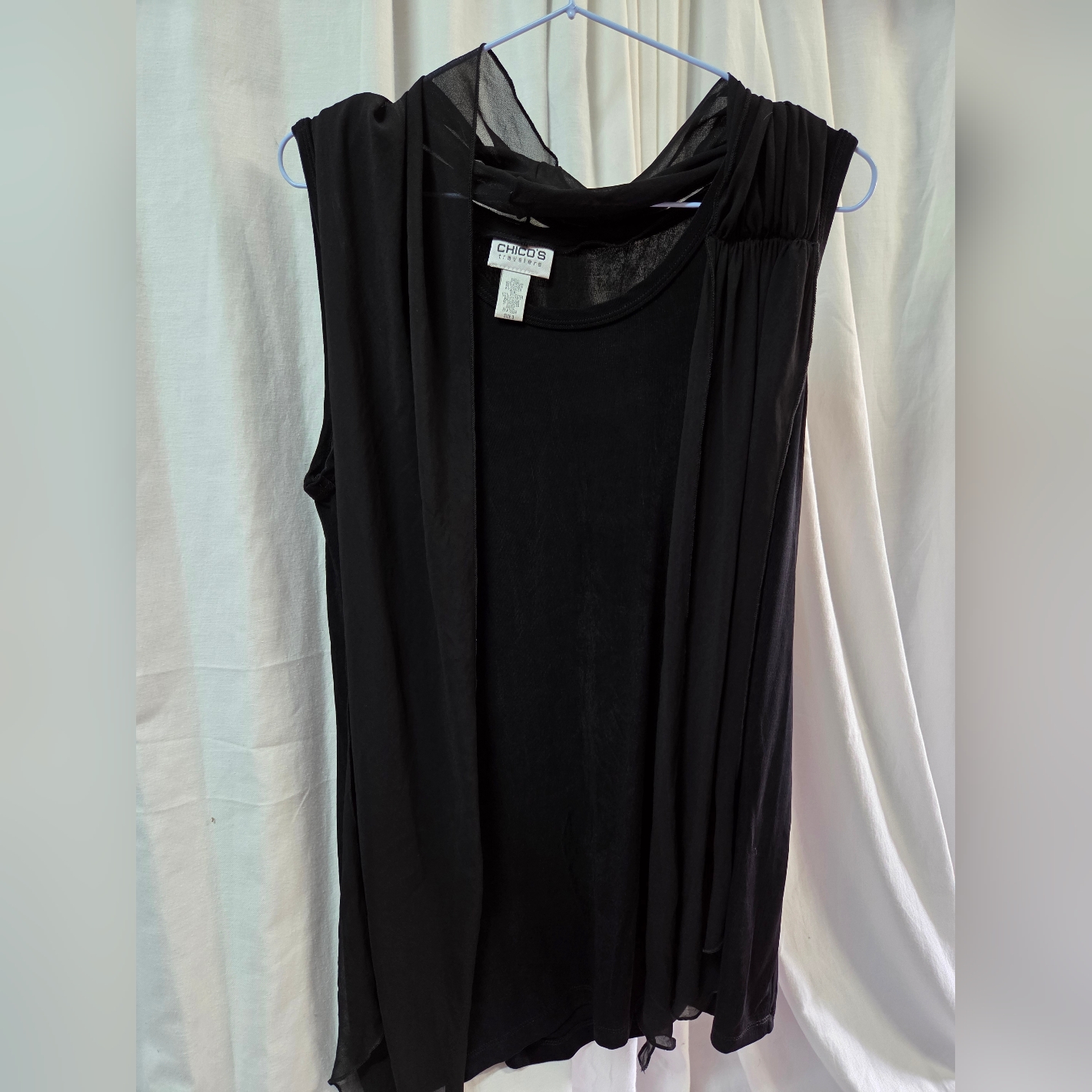 Chico's Elegant Black Sleeveless Blouse